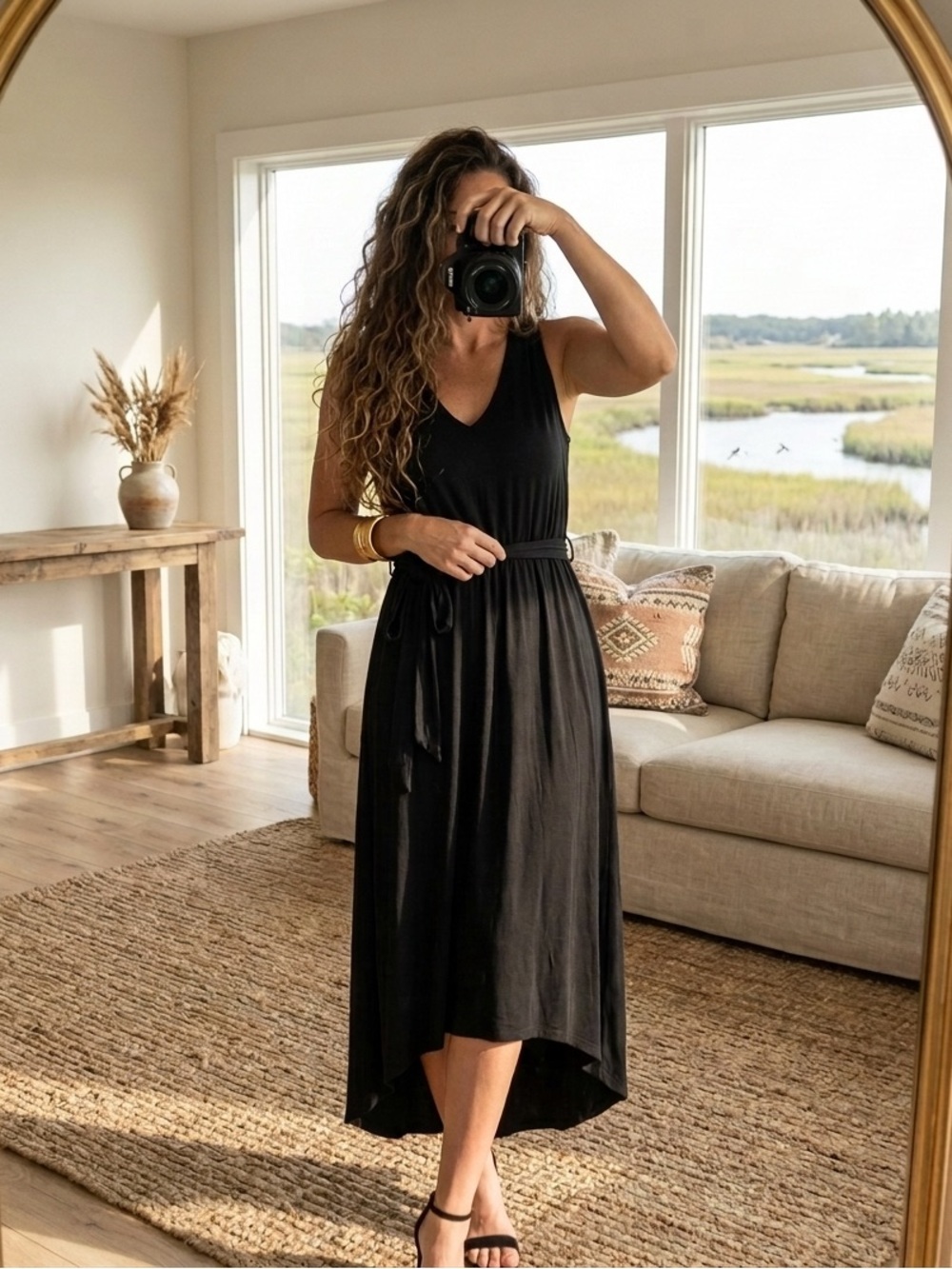 Umgee Small | NWT Black Sleeveless Midi Dress